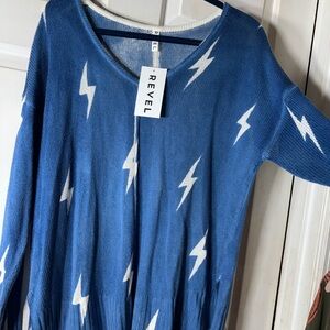 Revel Blue Lightning Sweater
